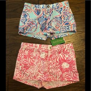 Lilly Pulitzer Girl’s Shorts NWT Set of 2 Size 8